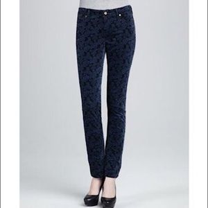 Christopher Blue Paisley Velvet Jeans
